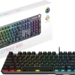 Teclado Alambrico/Mecanico Silencioso/Gamer MSI Strike 600 Silent Us Rgb/Ingles/Color Negro