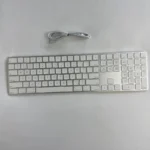 Apple MK293LL/A teclado USB + Bluetooth QWERTY Inglés de EE.UU. Plata, Blanco