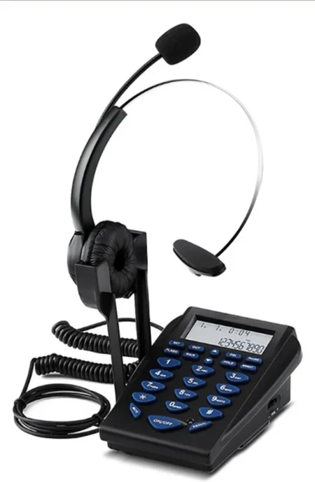 TELEFONO CON DIADEMA TIPO PLANTRONIC TELD-CABLEADO1 IDENTIFICADOR DE LLAMADAS/COLOR NEGRO