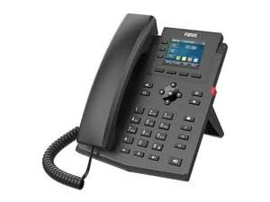 Telefono IP Fanvil X303P/4Lineas/2Rj45/2Rj9/Pantalla LCD/Negro