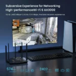 ROUTER INALAMBRICO TENDA AX3000 MU-MIMO 2.4-5GHZ/DOBLE BANDA/5 PUERTOS RJ45/WI-FI 6/ RX12L PRO