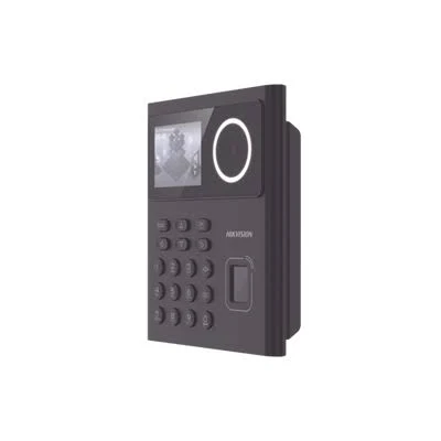 Terminal Min Moe WiFi Con Bateria De Respaldo Hikvision Ds-K1T320Mfwx-B Administrable Por Smartphone O Nube/Acceso Y Asistencia/Huella Facial Y Tarjetas Mifare/500 Rostros Y 1,000 Huellas Y Tarjetas