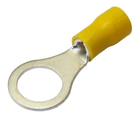 Terminal Tipo Ojo 1/4″/12-10 Awg Epcom Ae50242, Amarillo, 25 Piezas