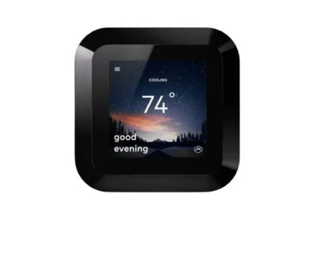 Termostato Con Pantalla Alarm.com Adc-T40K-HD Control De Humedad/Control De Ventilacion/Compatible Con Z-Wave Smartstart Y S2/Color Negro
