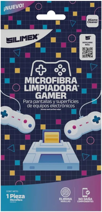 Toalla Microfibra Gamer Silimex Limpiadora Reutilizable 30X30Cm Para Superficies/Pantallas/Consolas