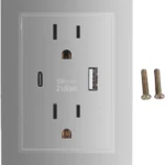 CONTACTO DUPLEX CON PUERTOS USB TIPO A Y C THORSMAN CONTACTHO/15 A/100 - 240 V/USB 5 V/INCLUYE LA PLACA