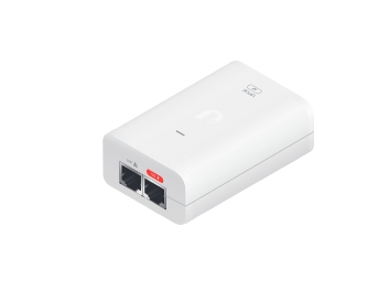 Adaptador PoE Ubiquiti De 48Vdc/0.32A Pto Gigabit, U-PoE-Af