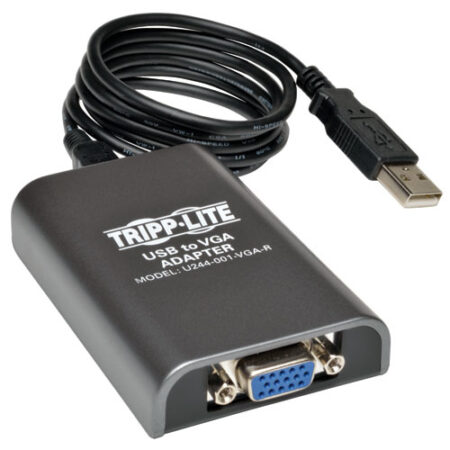 Adaptador USB Tripp-Lite U244-001-VGA-R - USB 2.0, Negro