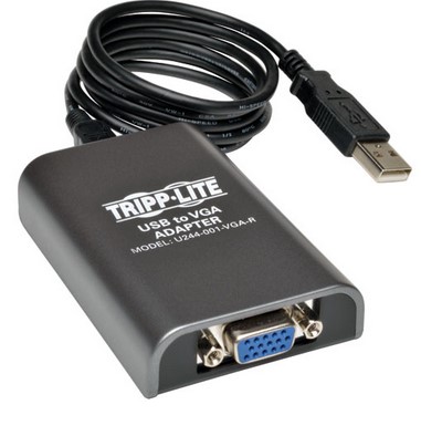 Adaptador USB 2.0 A Tarjeta VGA Tripp-Lite U244-001-VGA – USB, Negro