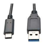 Cable USB 3.1 Gen 2 Tripp-Lite U428-003-G2 - USB C, USB A, Macho/Macho, 1, 83 M, Negro