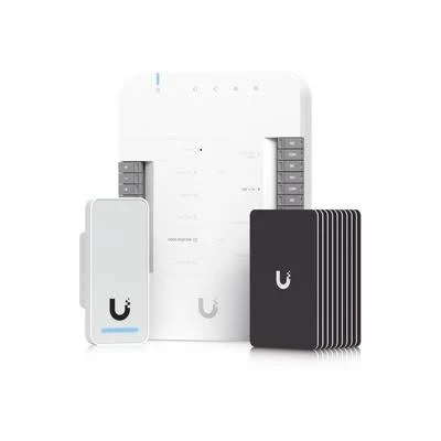 Kit De Inicio Para Control De Puerta Vehicular Ubiquiti Ua-Sk-Gate Intercomunicador/Desbloqueo NFC/Qr/Pin/App Movil/Solicitud De Apertura A Contacto De Agenda/Reconocimiento De Placas/Incluye Hub/Intercom/Adap
