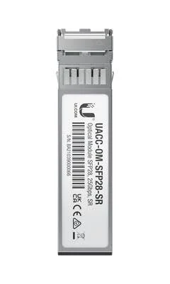 Transceptor De Fibra Optica Ubiquiti Uacc-Om-Sfp28-Sr 2 Conectores Lc/25 Gbps/100Mts/850Nm