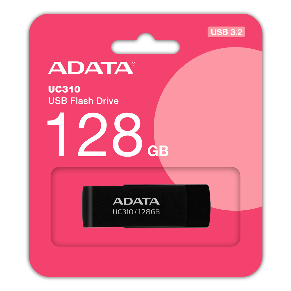 Memoria Usb 3.2 128gb Adata Uc310 Negro, Uc310-128g-rbk