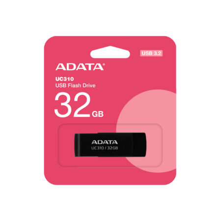 MEMORIA USB 32GB ADATA UC310-32G-RBK USB 3.2, COLOR NEGRO