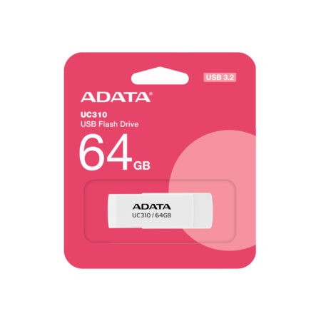 Memoria USB 64Gb Adata Uc310-64G-Rwh Uc310, USB 3.2, Blanco