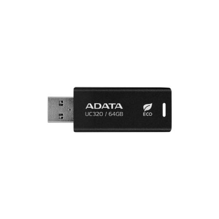 Memoria USB 3.2 64Gb Adata Uc320 Retractil/Color Negro/Uc320-64G-Rbk/Bk