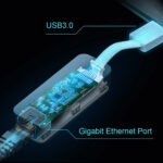 Adaptador Red Externo Usb3.0 Tp-Link Ue300 C/1 Puerto Ethernet Gigabit