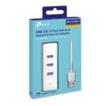 Adaptador USB 2 En 1 Con Hub De 3 Puertos USB 3.0 Y Adaptador