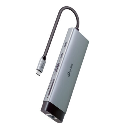 Hub USB-C-HDMI Tp-Link Uh9120C/1Xusb-C Entrada/1Xhdmi 4K/1Xethernet Gigabit/1Xsd Y MicroSD/1Xusb-C/3Xusb-A/Gris