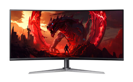 Monitor 34″ Acer Nitro Ed340Cu S3 LED/Pantalla Curvo/Ultra Wide Quad HD/HDMI/DP/Bocinas Integradas/Color Negro/Um.ce0Ee.301