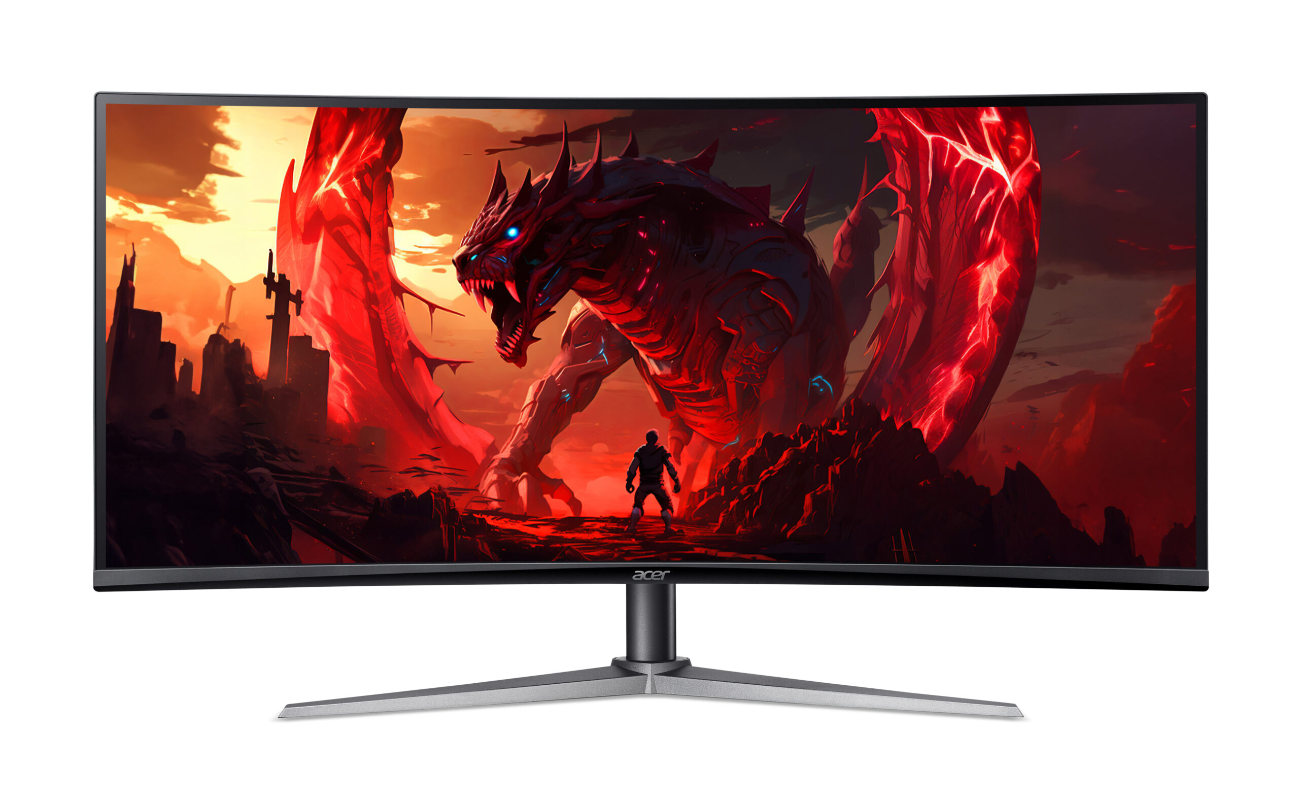 Monitor 34" Acer Nitro Ed340cu S3 Led/pantalla Curvo/ultra Wide Quad Hd/hdmi/dp/bocinas Integradas/color Negro/um.ce0ee.301