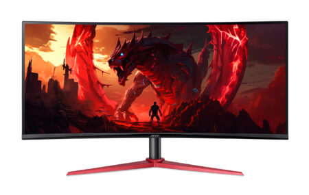 Monitor 34″ Acer Acer Nitro Xz342Cu, UHD/Curvo/Panel VA/HDMI/DP/180Hz/1Ms/3440X1440/AMD Freesync Premium/Negro, Um.cx2Aa.303