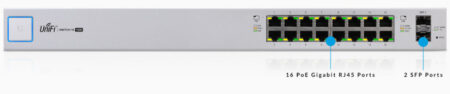 Switch Ubiquiti Us-16-150W – Gris, 16