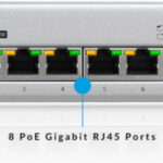 Switch 8 Puertos Unifi Administrable Gigabit PoE, Us-8-150W