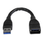 CABLE DE 15CM EXTENSOR USB 3.0 - ALARGADOR USB 3.0 SUPERSPEED NEGRO STARTECH USB3EXT6INBK
