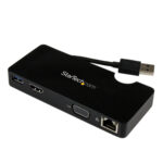 DOCKING STATION USB 3.0 A HDMI O VGA STARTECH USB3SMDOCKHV, USB 3.0 Y PUERTO ETHERNET GIGABIT NEGRO