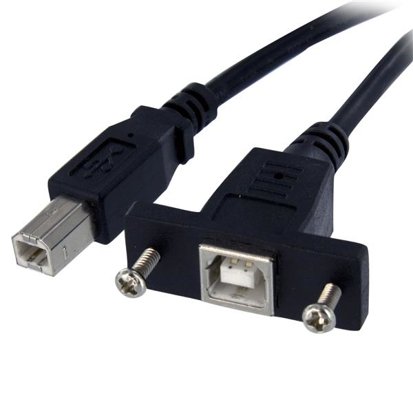 CABLE 91CM USB 2.0 MONTAJE EN PANEL MACHO A HEMBRA USB B   .