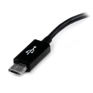 CABLE ADAPTADOR MICRO USB MACHO-USB A HEMBRA OTG STARTECH UUSBOTG 12CM NEGRO