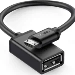 Cable Adaptador Micro USB Macho - Otg Hembra Steren USB-455 10Cm, Negro
