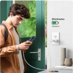 Cargador USB-C Ugreen 60449B 20W/Qc4.0+/Pd3.0/Ppp/Bc1.2/Carga Inteligente/Color Blanco