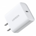 Cargador USB-C Ugreen 60449B 20W/Qc4.0+/Pd3.0/Ppp/Bc1.2/Carga Inteligente/Color Blanco