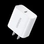 Cargador USB-C Ugreen 60449B 20W/Qc4.0+/Pd3.0/Ppp/Bc1.2/Carga Inteligente/Color Blanco