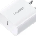 Cargador USB-C Ugreen 60449B 20W/Qc4.0+/Pd3.0/Ppp/Bc1.2/Carga Inteligente/Color Blanco