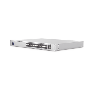 Switch Pro Ubiquiti Networks Usw-Pro-Aggregation 28 Puertos Sfp+ (10G)/4 Puertos Sfp28 (25G)/Capa 3 Para Fibra Optica/Pantalla Informativa