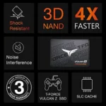 U. Estado Solido SSD 256Gb Teamgroup T253Tz256G0C101 T-Force Vulcan, SATA Iii, 2.5"