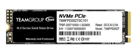 U. Estado Solido SSD M.2 2Tb Teamgroup Tm8Fpd002T0C101 M33 Pro NVMe, PCI Express 3.0
