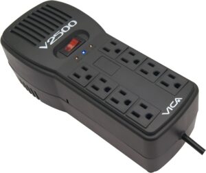 Regulador Vica V2500, 2500va/1500w, 8 Contactos