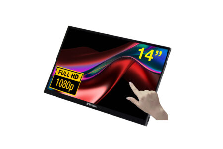 Monitor 14″ Verbatim Vb49591, LED/Portatil/Freesync/6Ms/Tactil/Full HD/HDMI/Color Negro