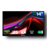 Monitor 14" Verbatim Vb49591, LED/Portatil/Freesync/6Ms/Tactil/Full HD/HDMI/Color Negro