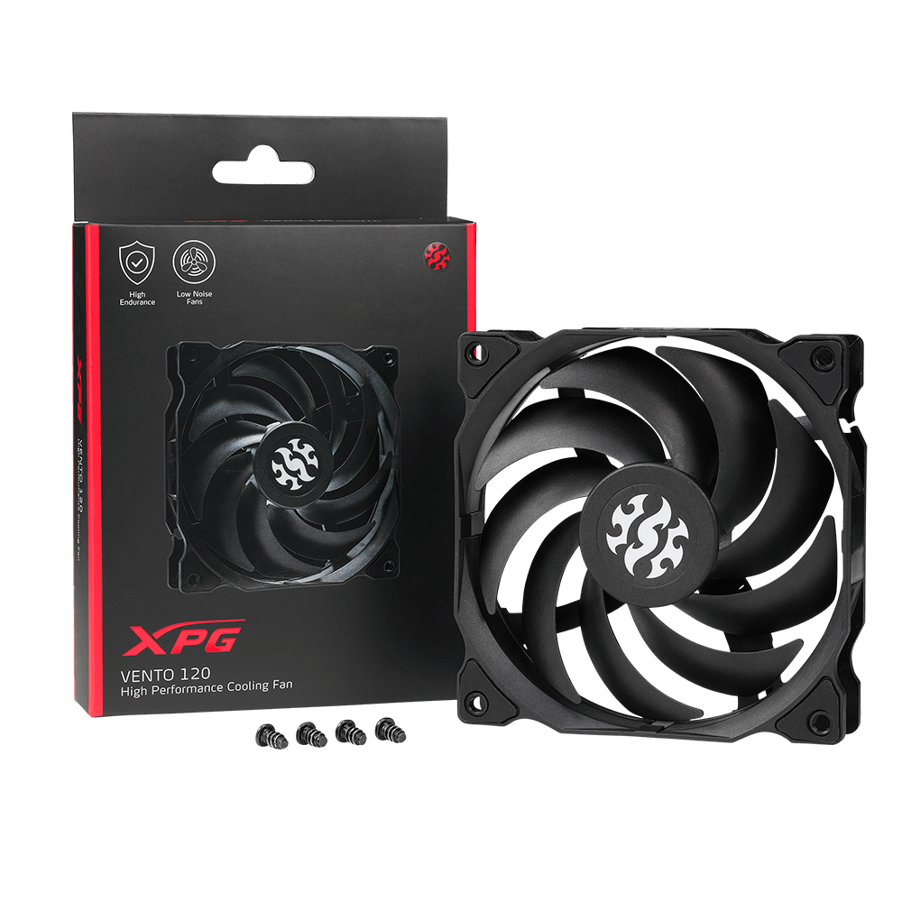 VENTILADOR ADATA XPG VENTO 120MM NEGRO, VENTO120-BKCWW