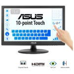 MONITOR 15.6" ASUS VT168HR LED/TOUCH/WXGA/WIDESCREEN/HDMI/NEGRO