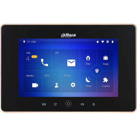 Monitor Para Video Vigilancia 7″ Dahua Vth5221D-S2 IP/Touch/WiFi Y Ethernet/PoE 802.3Af/MicroSD/Hasta 32 Camaras IP/Hasta 20 Frentes De Calle