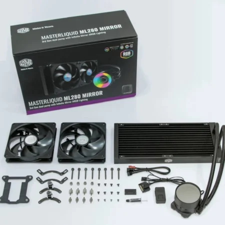 Enfriamiento Liquido Cooler Master Ml280 Mirror/2X140Mm/Argb/1400Rpm/Color Negro/Mlx-D28M-A14Pk-R1
