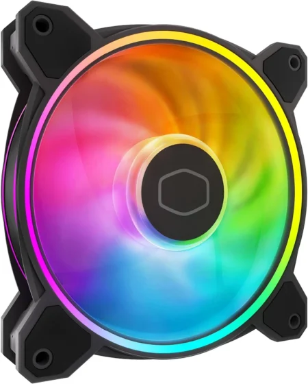 Kit De 3 Ventiladores Cooler Master Masterfan Mf120 Halo 2 Argb/27Dba/3X120Mm/0-2050 Rpm ± 5%, 51.88 Cfm/Connector 4-Pin (Pwm)/Negro/Mfl-B2Dn-213P2-R2