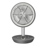 Ventilador Steren Fan-260Gr Con Bateria Recargable/Rejilla Rotatoria/Para Escritorio/Color Gris
