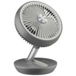 Ventilador Steren Fan-260Gr Con Bateria Recargable/Rejilla Rotatoria/Para Escritorio/Color Gris